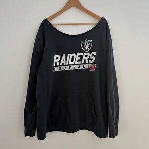 Raiders Football NFL Off the Shoulder Sweatshirt